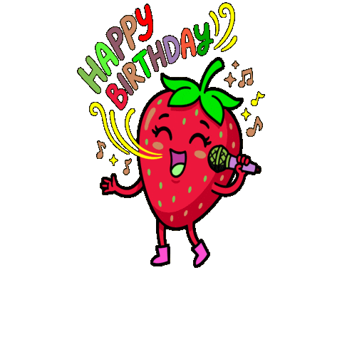 Happy Birthday Good Luck Sticker