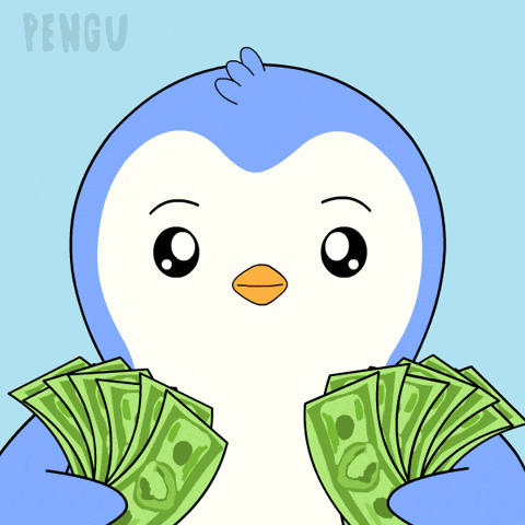 Money Penguin GIF by Pudgy Penguins