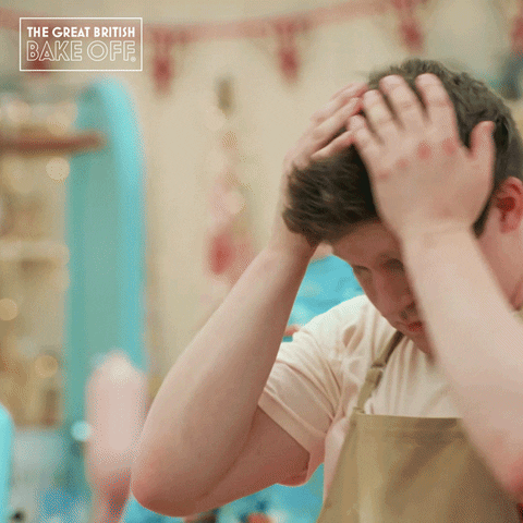 Frustrated Stress GIF by The Great British Bake Off
