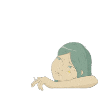 Bored Girl Sticker