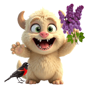 Spring Cute Monster Sticker