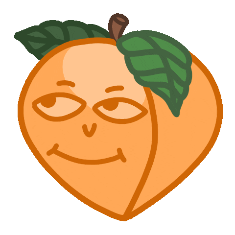 Peach Sticker
