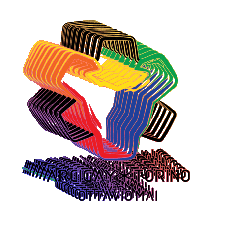 Rainbow Pride Sticker by Arcigay Torino "Ottavio Mai"