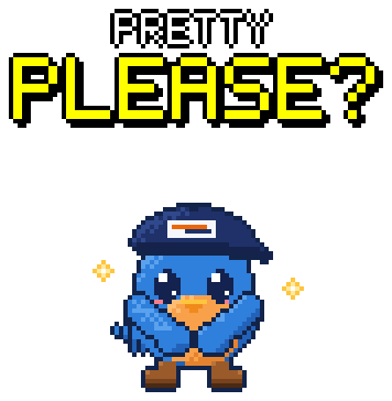 Blue Bird Please Sticker by SwiftPro Heating, Cooling & Plumbing