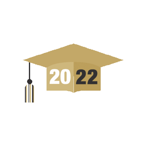 Black And Gold Graduation Sticker by CU Online