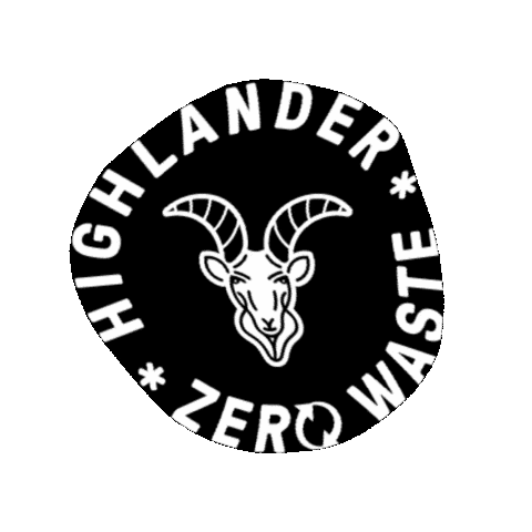 Zero Waste Highlander Sticker by HIGHLANDERAdventure