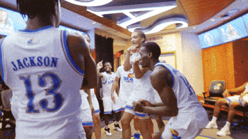 Kansas Basketball Rock GIF by Kansas Athletics