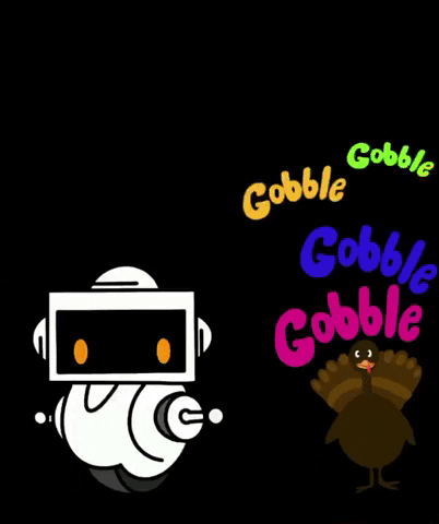 Robot Thanksgiving GIF by Nuevo Foundation