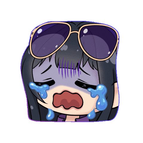 Sad Cry Sticker by Nur Elena Kar