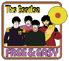 The Beatles Sun Sticker by Free & Easy