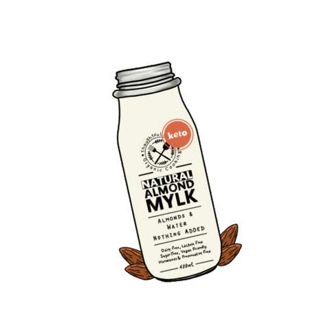 Almond Milk Keto Sticker by Thoughtful Kitchen
