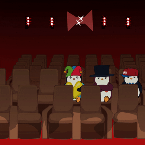 Movie Theater Netflix GIF by Pudgy Penguins