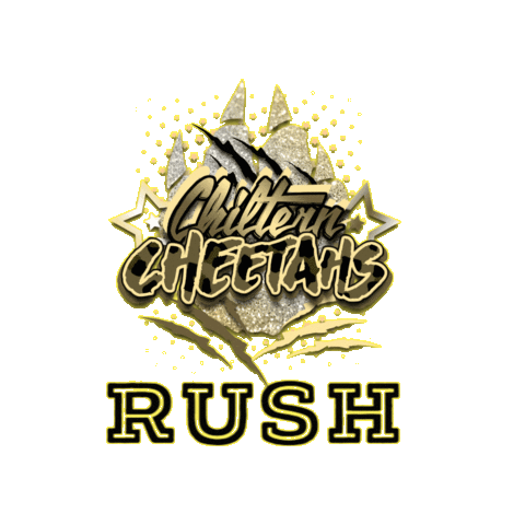 Rush Cheerleading Sticker by Chiltern Cheetahs
