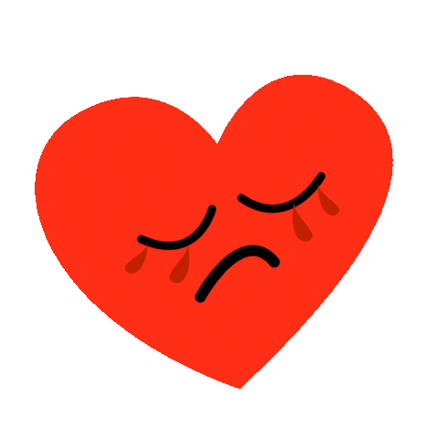 Sad Heart Sticker by Ana Armendariz