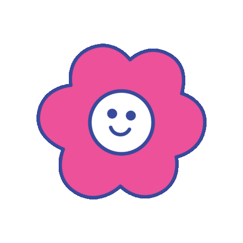 Flower Power Smile Sticker by Hu is Hungry