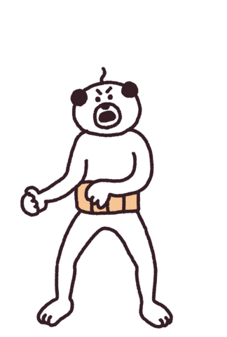 たかだべあ けたくま Sticker by takadabear