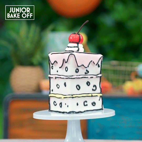 Illustration Cake GIF by The Great British Bake Off