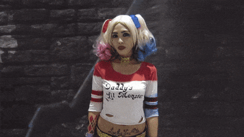 izzycortez harleyquinn bubblegum GIF