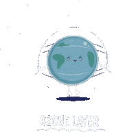 Happy Ozone Layer Sticker by Sam Omo