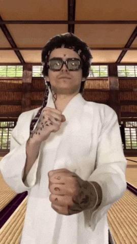 Kung Fu Middle Finger GIF