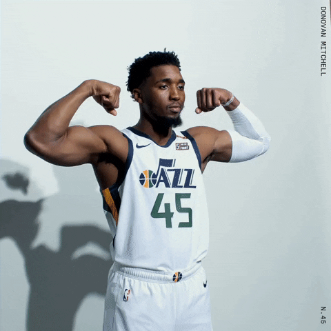 Flexing Donovan Mitchell GIF by Utah Jazz