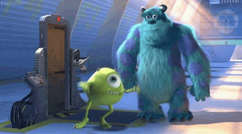Image result for mike and sully gif