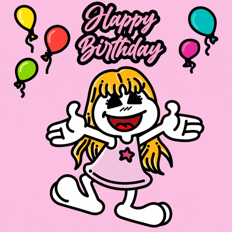 Happy Birthday Illustration GIF by papuzze