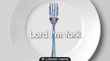 Fork Blue Lobster GIF