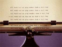 the shining typewriter GIF