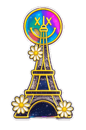 Paris Daisy Sticker