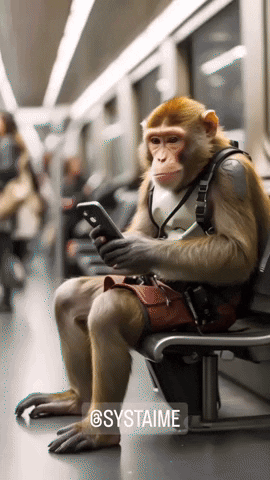 Monkey Metro GIF by systaime