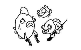 Banda Fishes Sticker by Lorem Ipsvm