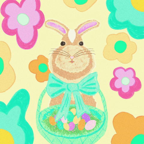 Easter Bunny Spring GIF by Daisy Lemon