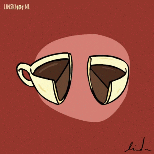 Cup Of Coffee Love GIF by Linski101