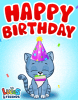 Excited Happy Birthday GIF by Lucas and Friends by RV AppStudios