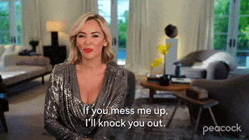 Real Housewives Fight GIF by PeacockTV