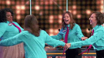 happy celebrity family feud GIF by ABC Network