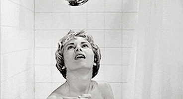 black and white shower GIF