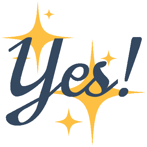 Sparkle Yes Sticker by WebWiskee