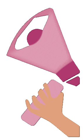 Megafoon Baarmoeder Sticker by BMHK