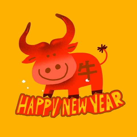 New Year Ox GIF by GIPHY Studios Originals