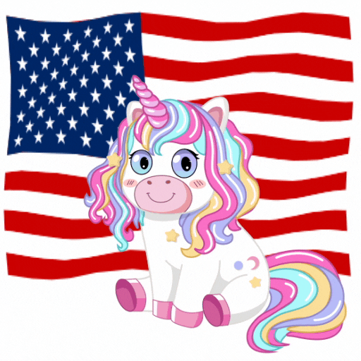 God Bless America Love GIF by My Girly Unicorn