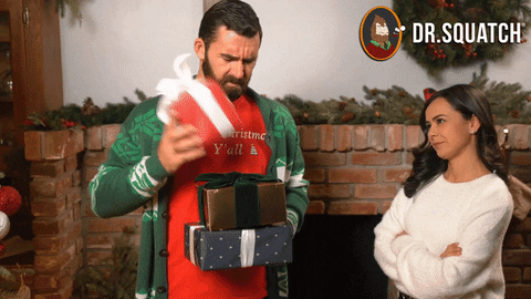 Holiday Gift No GIF by DrSquatchSoapCo - Find & Share on GIPHY