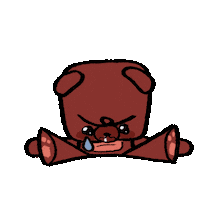 Sad Teddy Bear Sticker