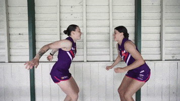 Chest Bump Roux GIF by Fremantle Dockers
