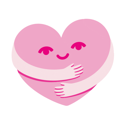 Heart Hugs Sticker by Pink Kisses