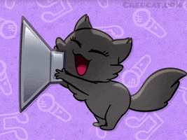 Listen Up Singing GIF by Créu Cat