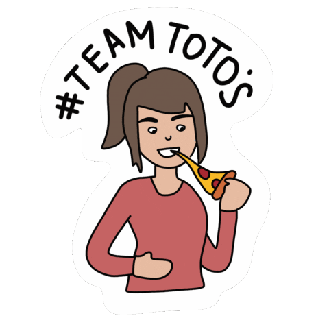 Totos Pizza HN Sticker