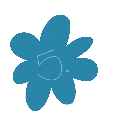 Flower Number Sticker by woohoo