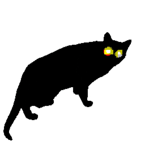 srodan art cat animation meow GIF